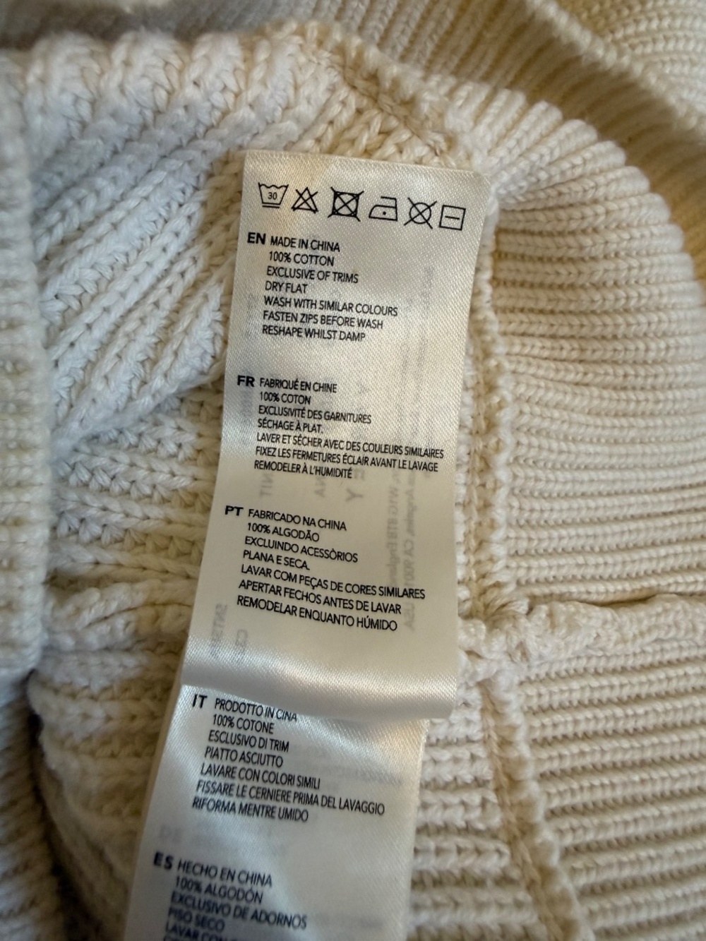 Varley Mentone Half Zip Knit Sweater Pullover Cream Egret Cropped Small - Picture 6 of 9